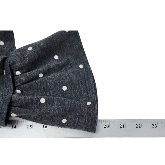 My Story Tunic Top Shirt Womens Medium Gray Polka Dot 3 Tiered Ruffle Sleeves - Picture 10 of 10